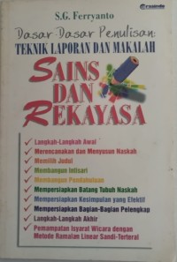 Image of Dasar-dasar Penelitian: Teknik Laporan dan Makalah Sains dan Rekayasa