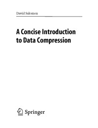 Image of A concise introduction to data compression