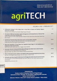 Image of Agritech Vol. 41, No. 1 2021