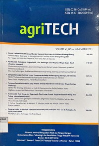 Image of Agritech Vol. 41, No. 4 2021