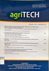 Image of Agritech Vol. 42, No. 1 2022