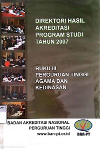 Image of Direktori Hasil Akreditasi Program Studi Tahun 2007