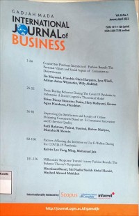 Image of Gadjah mada international journal of business Vol. 24, No. 1 2022