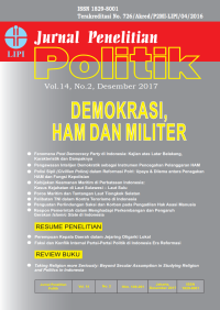 Image of Jurnal penelitian politik