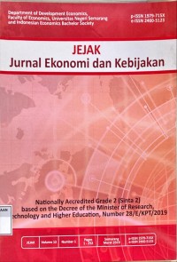 Image of JEJAK jurnal ekonomi dan kebijakan Vol. 12, No. 1 2019