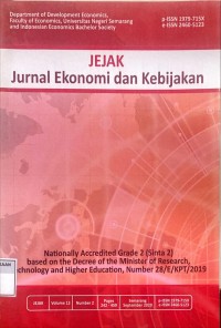 Image of JEJAK jurnal ekonomi dan kebijakan Vol. 13, No. 2 2020