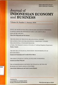 Image of Journal Of Indonesian Economy and Business Vol. 33, No. 1 2018