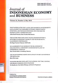 Image of Journal of Indonesian Economy and Business Vol. 34, No. 2 2019