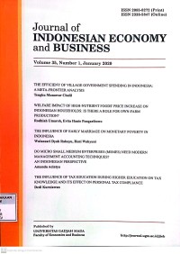 Image of Journal of Indonesian Economy and Business Vol. 35, No. 1 2020