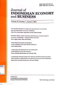 Image of Journal of Indonesian Economy and Business Vol. 37, No. 1 2022