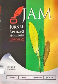Image of Jurnal aplikasi manajemen Vol. 17, No. 3 2019