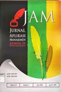 Image of Jurnal aplikasi manajemen Vol. 18, No. 2 2020
