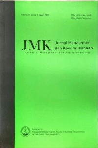 Image of Jurnal manajemen dan kewirausahaan Vol. 24, No. 1 2022