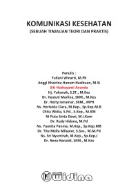 Image of Komunikasi kesehatan: sebuah tinjauan teori dan praktis