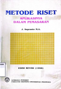 Image of Metode riset: aplikasinya dalam pemasaran
