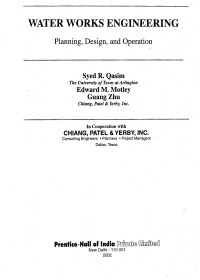 Image of Water works engineering : planning, desain and operation